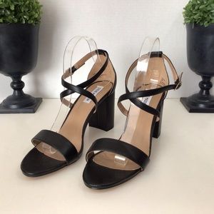 Steve Madden Sundaze Black Heeled Sandals, 10M